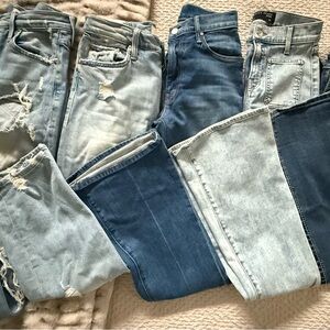 MOTHER Blue Boyfriend Jeans Relaxed Fit